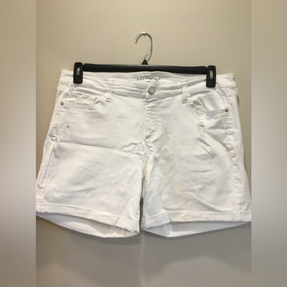 White Denim Shorts